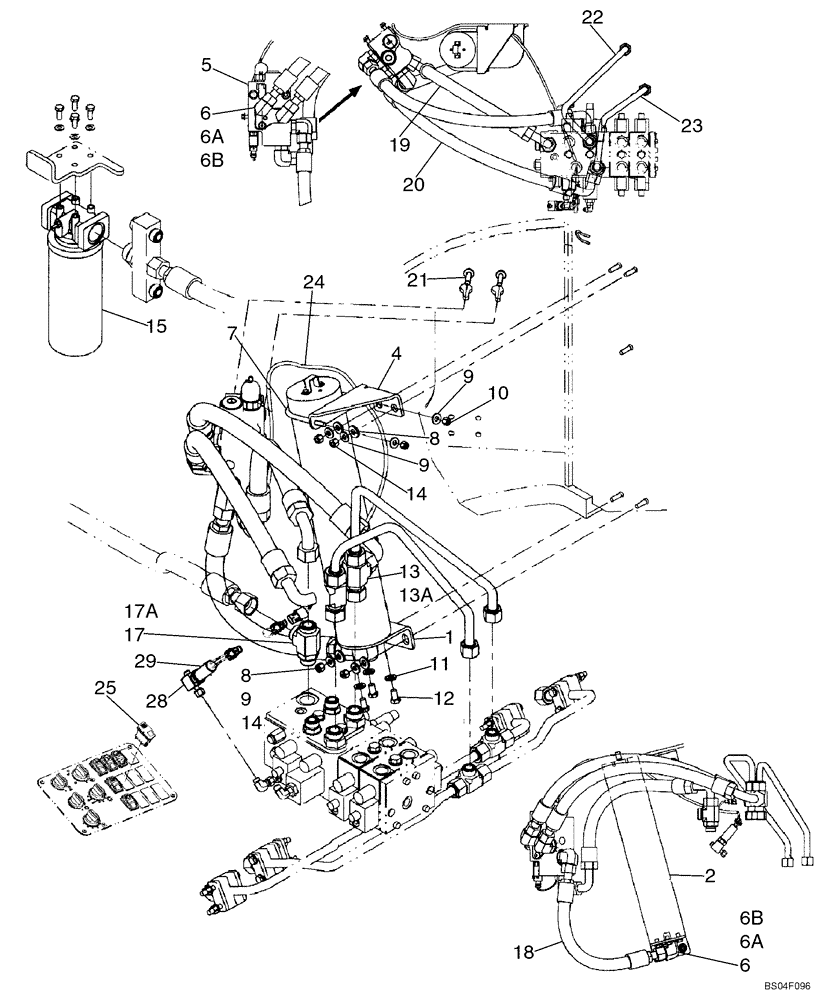 Схема запчастей Case 521D - (08-43A) - HYDRAULICS - RIDE CONTROL - IF USED (08) - HYDRAULICS