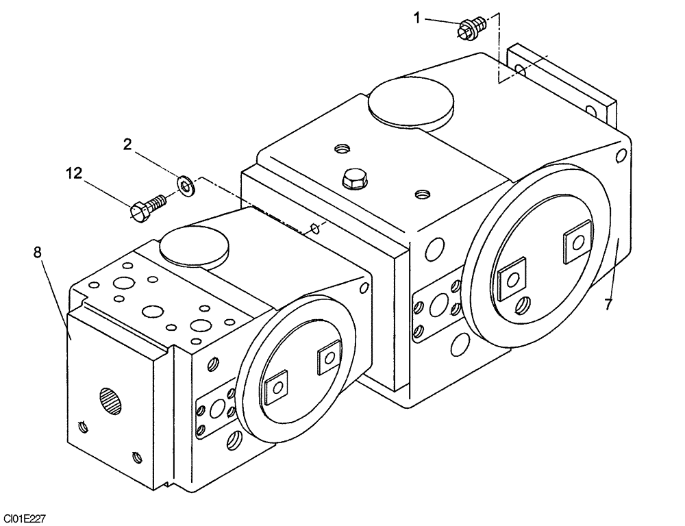 Схема запчастей Case SV228 - (10-011-00[01]) - HYDRAULIC PUMP (07) - HYDRAULIC SYSTEM