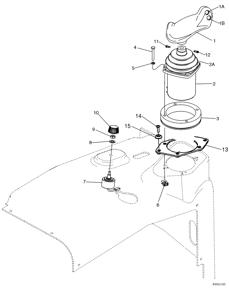 Схема запчастей Case 650K - (06-10) - CONTROLS, FORWARD AND REVERSE (06) - POWER TRAIN