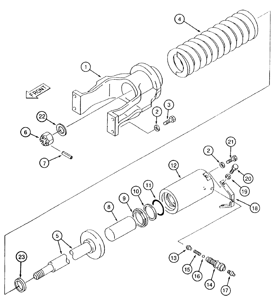 Схема запчастей Case 9050B - (5-016) - TRACK ADJUSTER, TIMBER KING MODELS (05) - STEERING