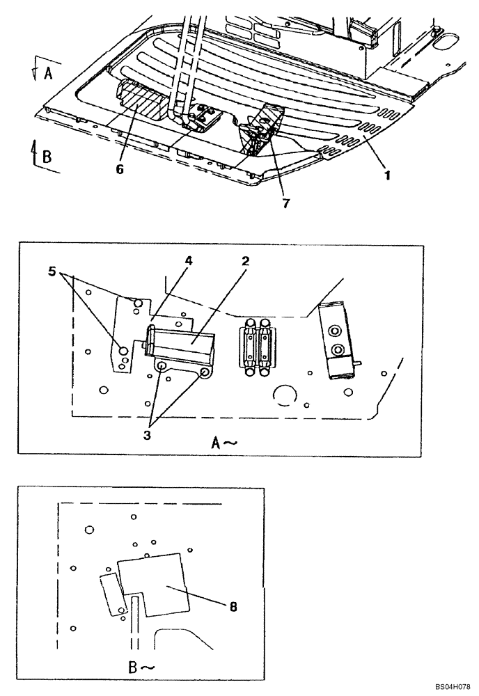 Схема запчастей Case CX80 - (09-23) - MAT, FLOOR - OPERATORS COMPARTMENT (09) - CHASSIS/ATTACHMENTS