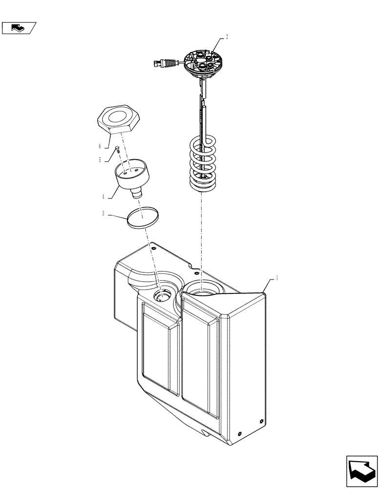 Схема запчастей Case 621F - (10.500.02) - DEF TANK ASSEMBLY (10) - ENGINE