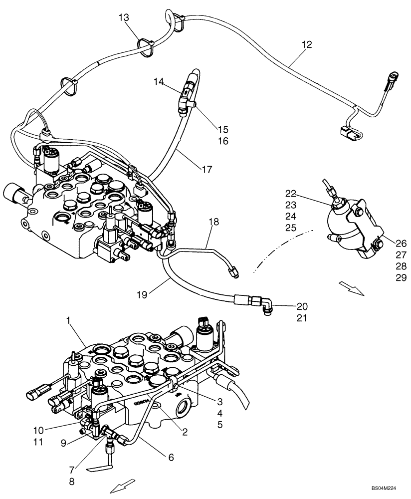 Схема запчастей Case 430 - (08-08) - HYDRAULICS, ATTACHMENT (08) - HYDRAULICS