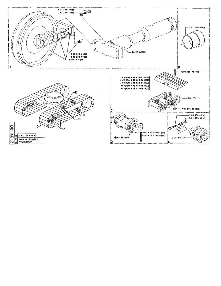 Схема запчастей Case 90BCL - (152) - TRACK GROUP (04) - UNDERCARRIAGE