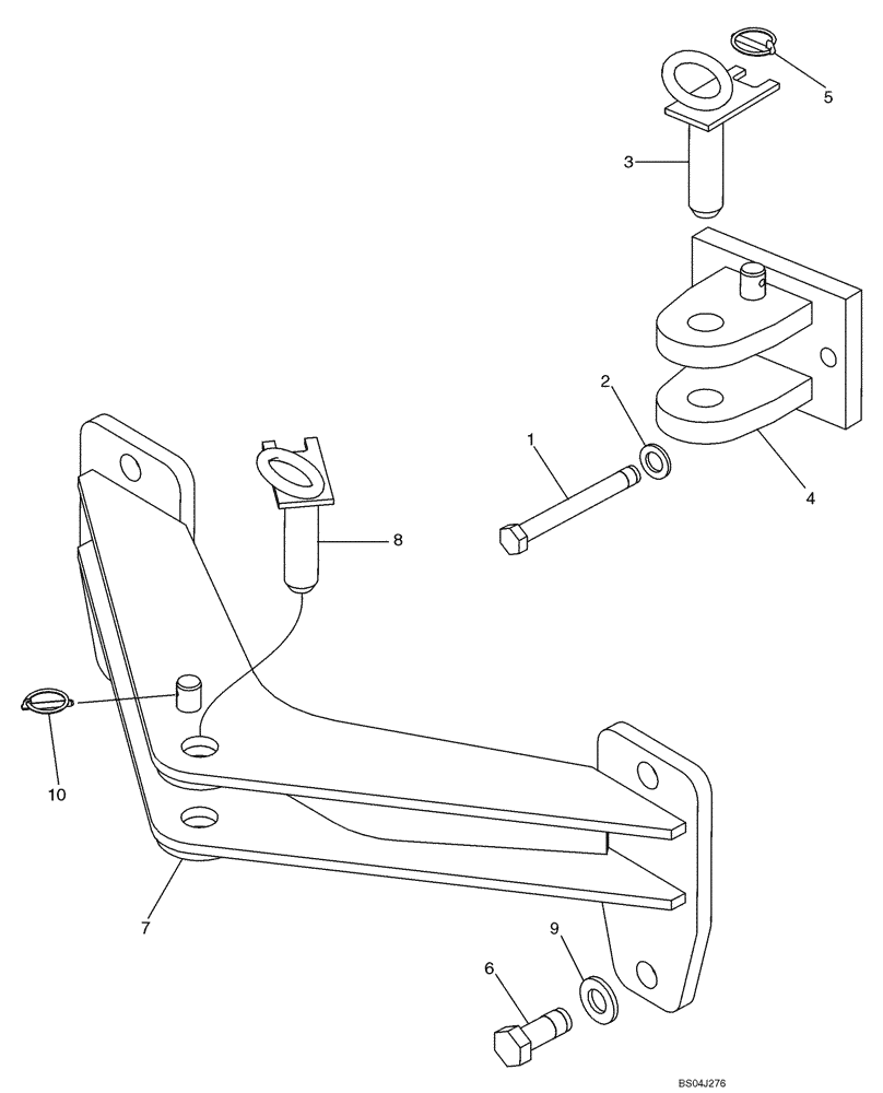 Схема запчастей Case 750K - (09-07) - DRAWBAR - HOOK, TOWING (09) - CHASSIS/ATTACHMENTS