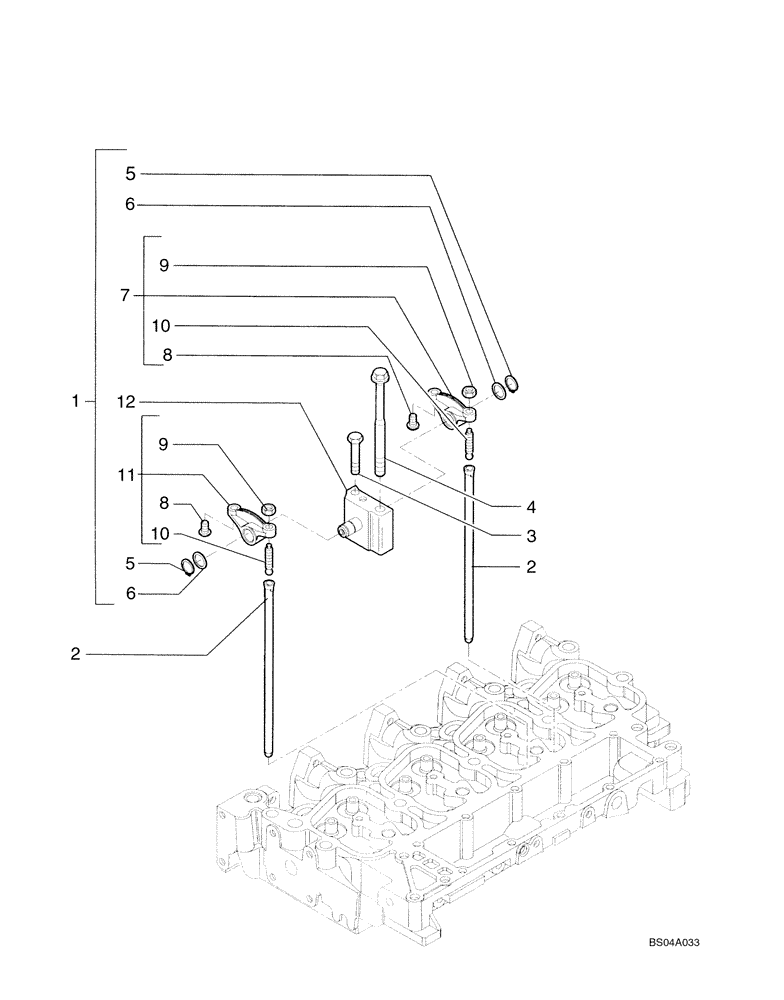 Схема запчастей Case 440 - (02-18) - CYLINDER HEAD - VALVE MECHANISM (02) - ENGINE