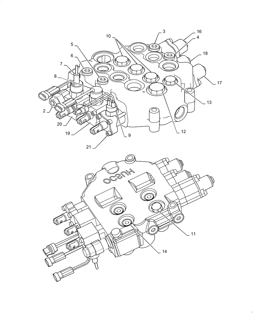 Схема запчастей Case 420CT - (08-21) - CONTROL VALVE - SEAL REPLACEMENT KITS (08) - HYDRAULICS