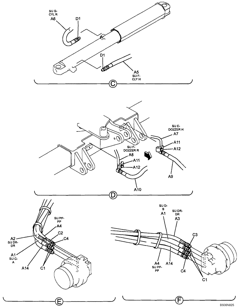 Схема запчастей Case CX17B - (02-009[01]) - HYDRAULICS - LOWER (PU12H00012F1, PU13H00013F1) (35) - HYDRAULIC SYSTEMS