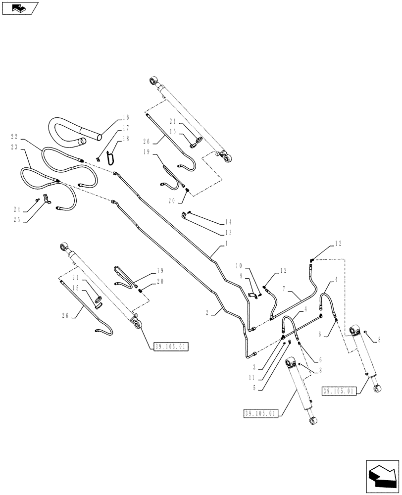 Схема запчастей Case TV380 - (35.701.AX[03]) - LOADER HYDRAULICS (SV250,SV300,TV380) (35) - HYDRAULIC SYSTEMS