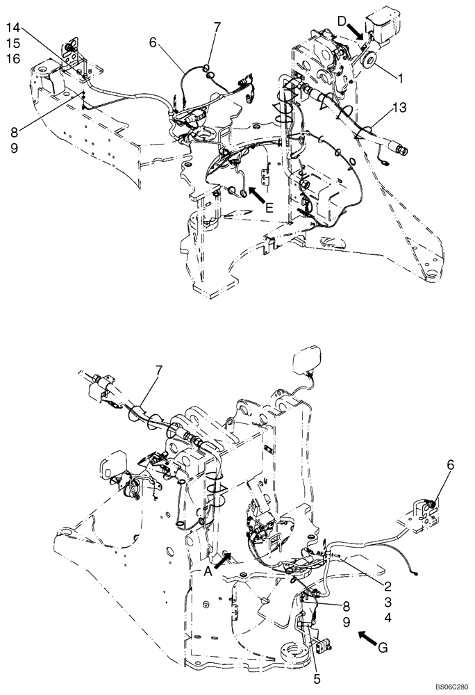 Схема запчастей Case 721E - (04-12) - HARNESS, FRONT (04) - ELECTRICAL SYSTEMS