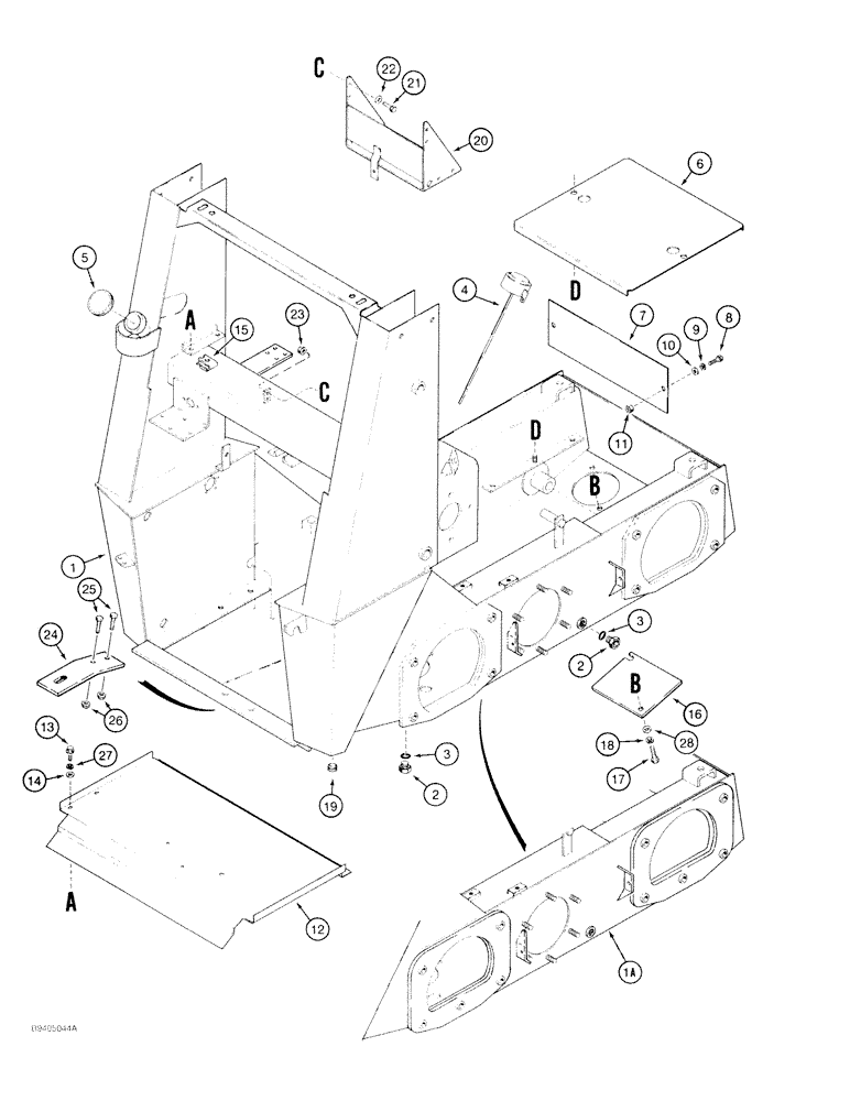 Схема запчастей Case 1818 - (9-02) - CHASSIS AND COVERS (09) - CHASSIS/ATTACHMENTS