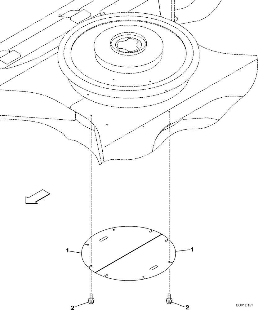 Схема запчастей Case CX350B - (05-06) - UNDERCARRIAGE COVER, LOWER (11) - TRACKS/STEERING