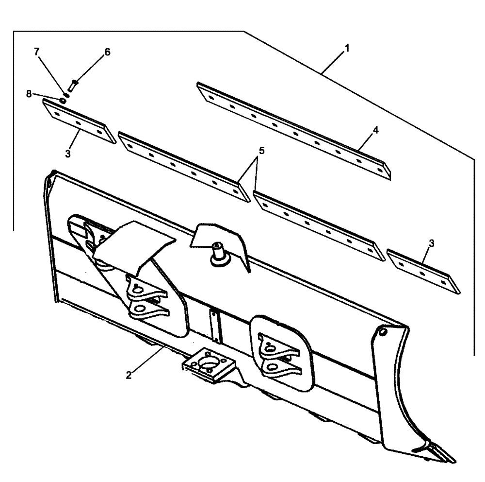 Схема запчастей Case 650L - (86.110.01) - BLADE, DOZER - EDGES, CUTTING (86) - DOZER