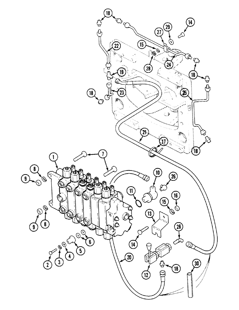 Схема запчастей Case 580SK - (8-164) - LOCKING VALVE SIDESHIFT BACKHOE, NOT FOR PRESTIGE, UP TO S/N JJH0045480 (08) - HYDRAULICS