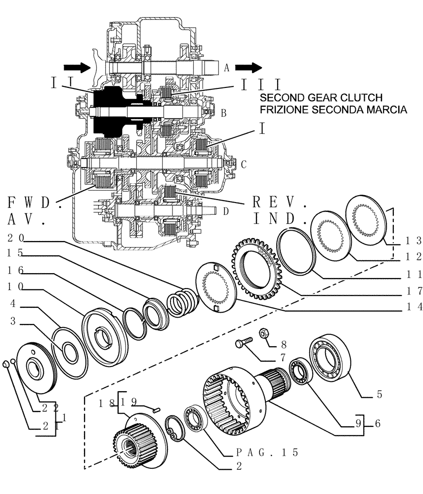 Схема запчастей Case 1850K - (1.211[18]) - TRANSMISSION - COMPONENTS Hydrostatic Transmission