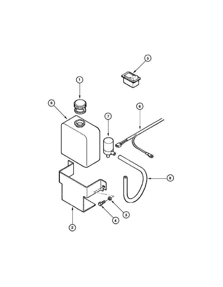 Схема запчастей Case 885 - (09-100[01]) - RESERVOIR - ASSEMBLY (OPTIONAL) (09) - CHASSIS