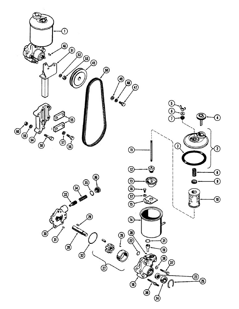 Схема запчастей Case 680CK - (083A) - A57145 POWER STEERING PUMP, USED PRIOR TO LOADER SER. NO. 9100861 