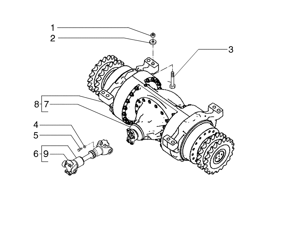 Схема запчастей Case 845B - (06-07[01]) - REAR AXLE (06) - POWER TRAIN