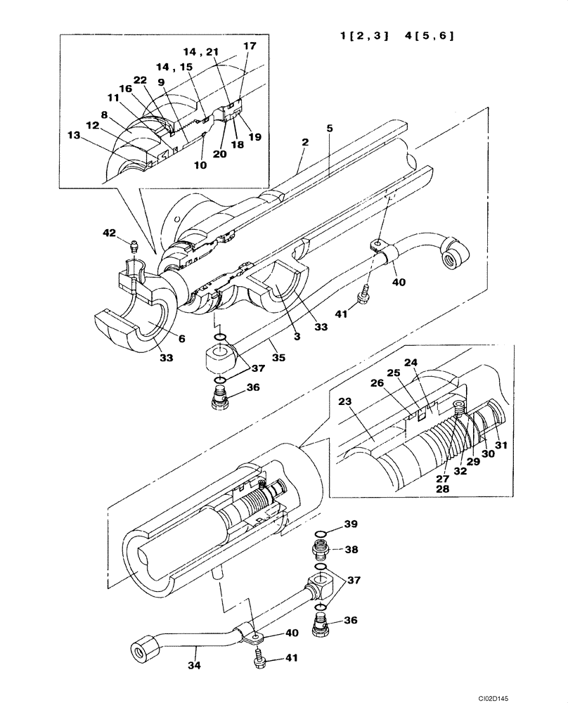 Схема запчастей Case CX75SR - (08-88) - CYLINDER ASSY, OFFSET ARM - MODELS WITHOUT LOAD HOLD (08) - HYDRAULICS