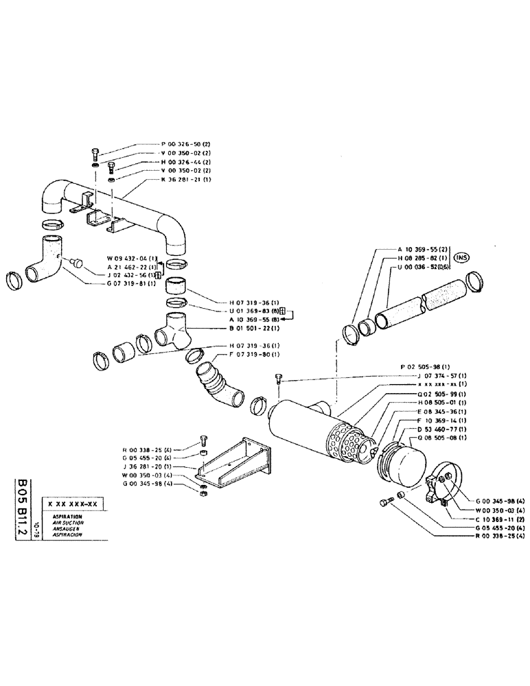 Схема запчастей Case RC200 - (015) - AIR SUCTION 