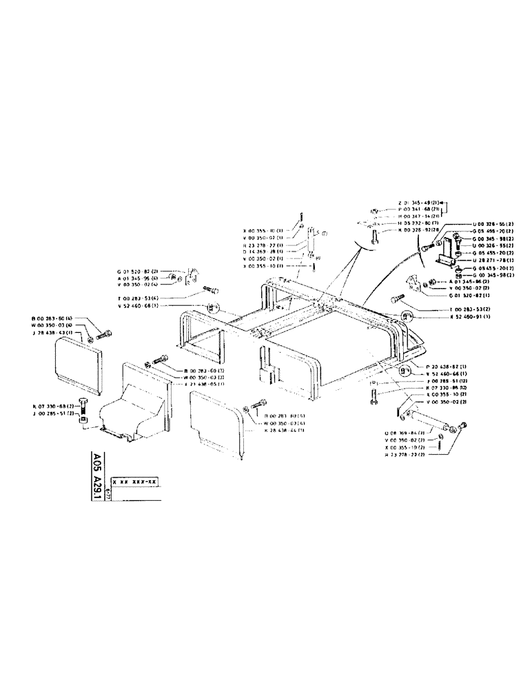 Схема запчастей Case 75P - (006) - COWLING FRAME (05) - UPPERSTRUCTURE CHASSIS