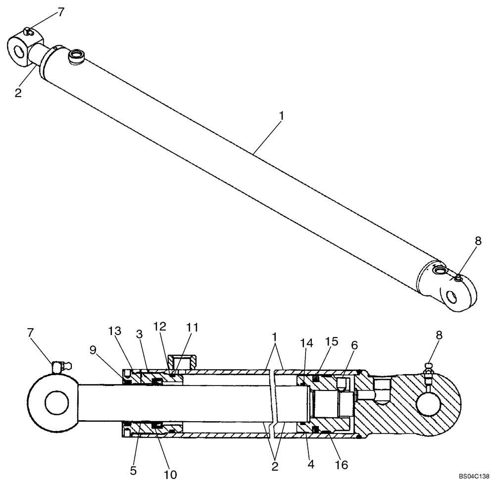 Схема запчастей Case 60XT - (08-20A) - CYLINDER - LOADER LIFT, 60(NA) ASN JAF0350357, (EU) ASN JAF0350744; 70(NA) ASN JAF0371244, (EU) ASN (08) - HYDRAULICS