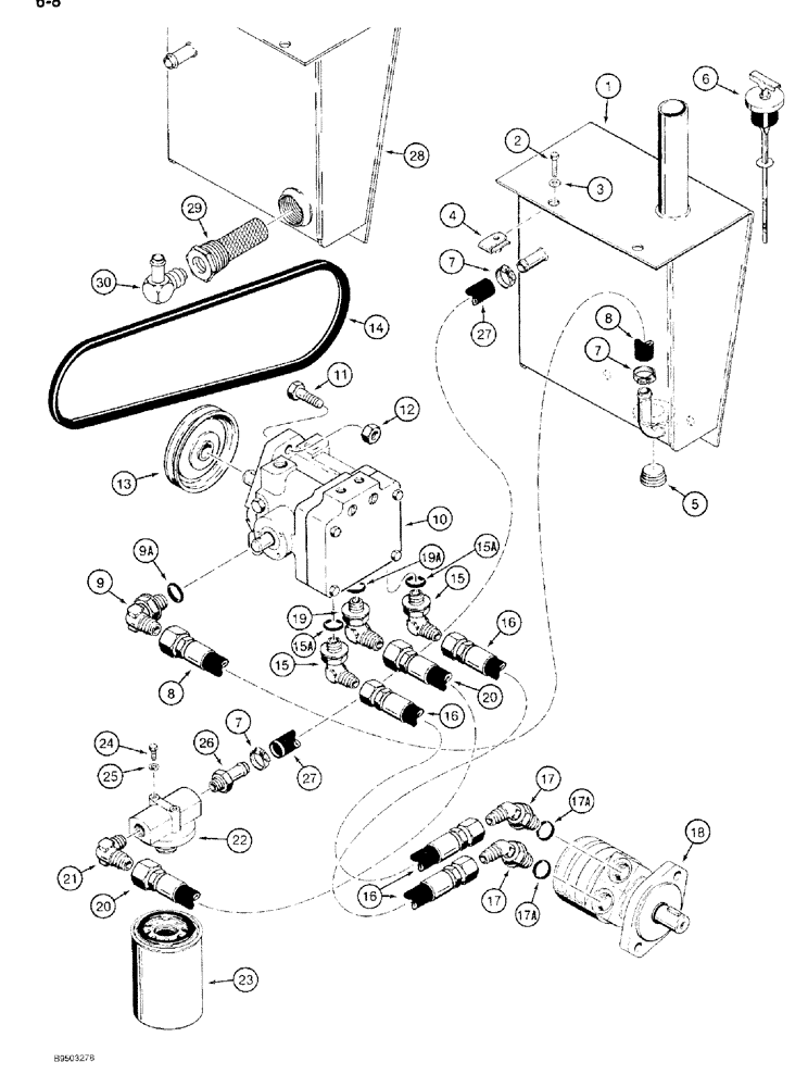 Схема запчастей Case 60 - (06-008) - GROUND DRIVE HYDRAULIC CIRCUIT 