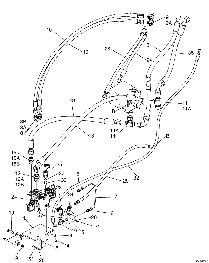 Схема запчастей Case 821E - (05-14) - JOYSTICK STEERING - HYDRAULICS (05) - STEERING