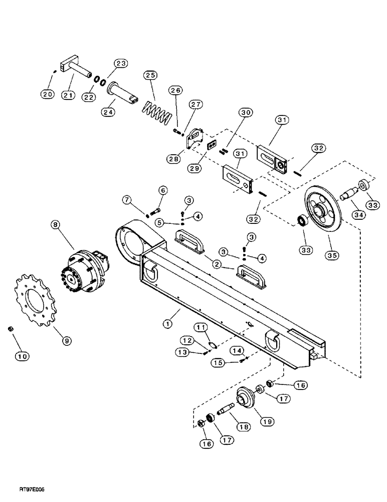 Схема запчастей Case 400TX - (9-08) - TRACK SYSTEM 