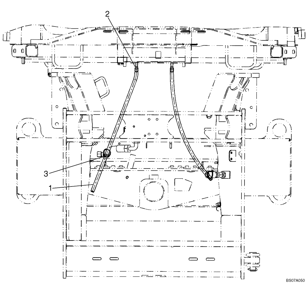 Схема запчастей Case 721E - (09-83) - AIR CONDITIONING HOSES - DRAIN LINES (09) - CHASSIS