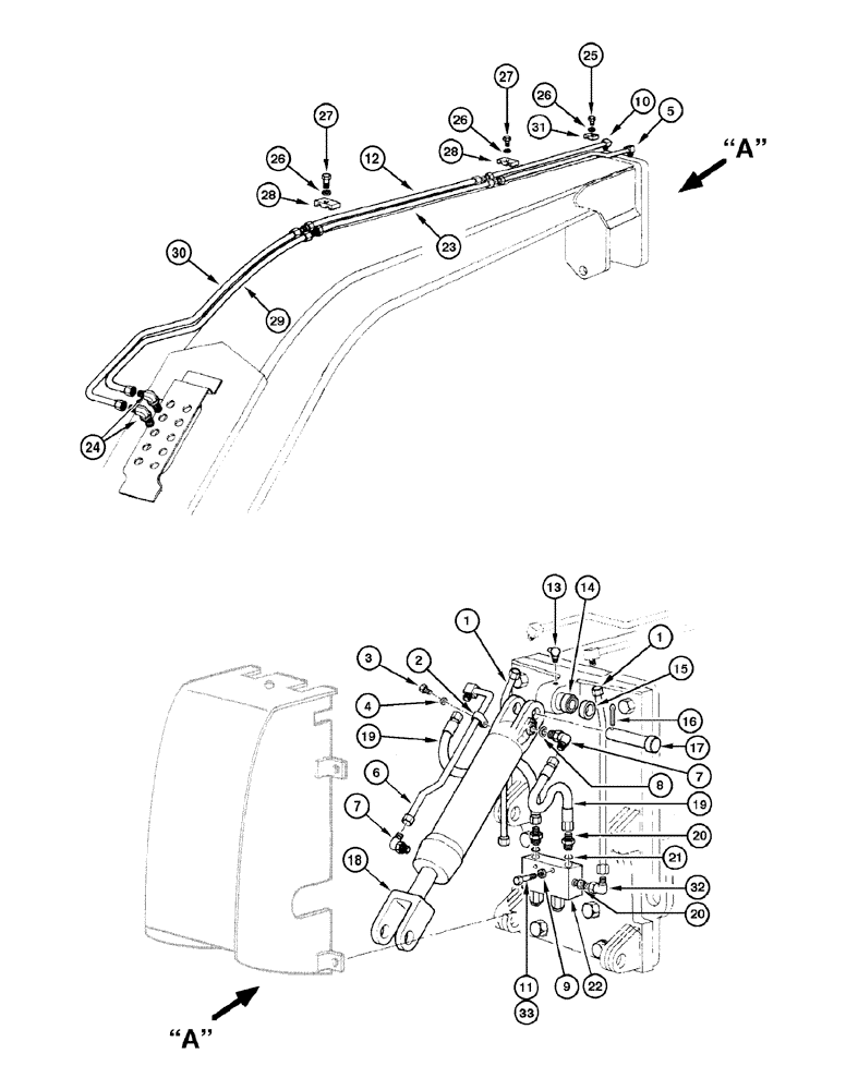 Схема запчастей Case 845 - (08-050[01]) - SCARIFIER HYDRAULIC CIRCUIT (08) - HYDRAULICS