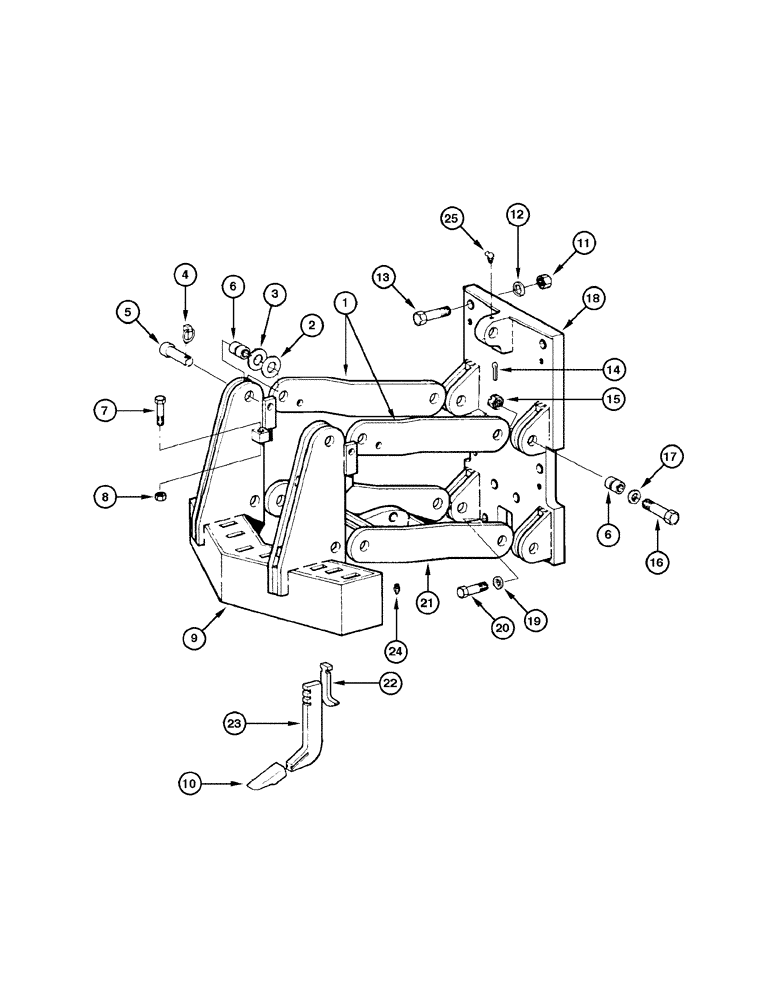 Схема запчастей Case 845 - (09-038[01]) - SCARIFIER - ASSEMBLY (09) - CHASSIS