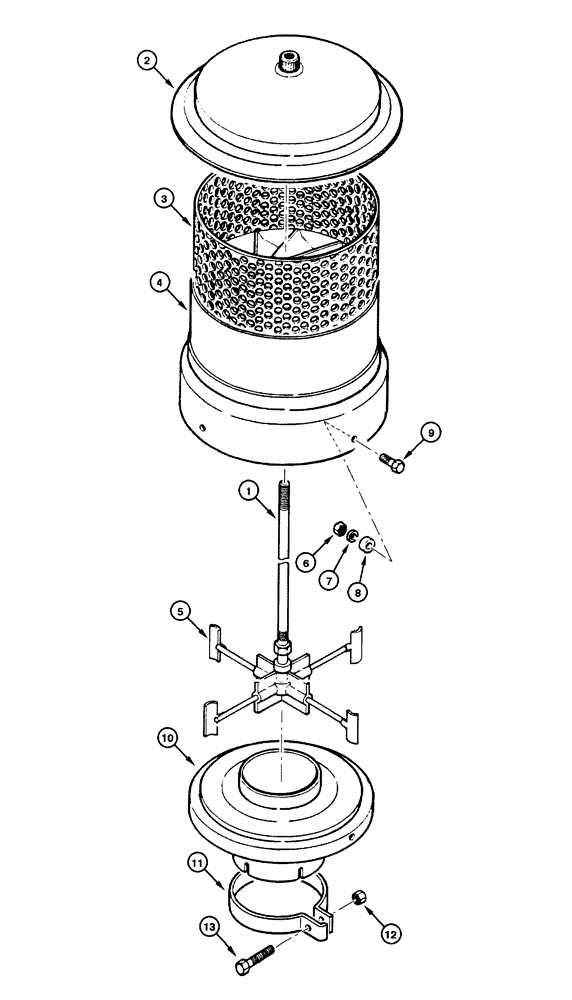 Схема запчастей Case 865 - (02.06[00]) - AIR PRE - CLEANEER - ASSEMBLY (02) - ENGINE