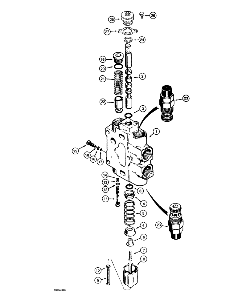 Схема запчастей Case 1150E - (8-118) - RIPPER OR CLAM BUCKET SECTION (08) - HYDRAULICS