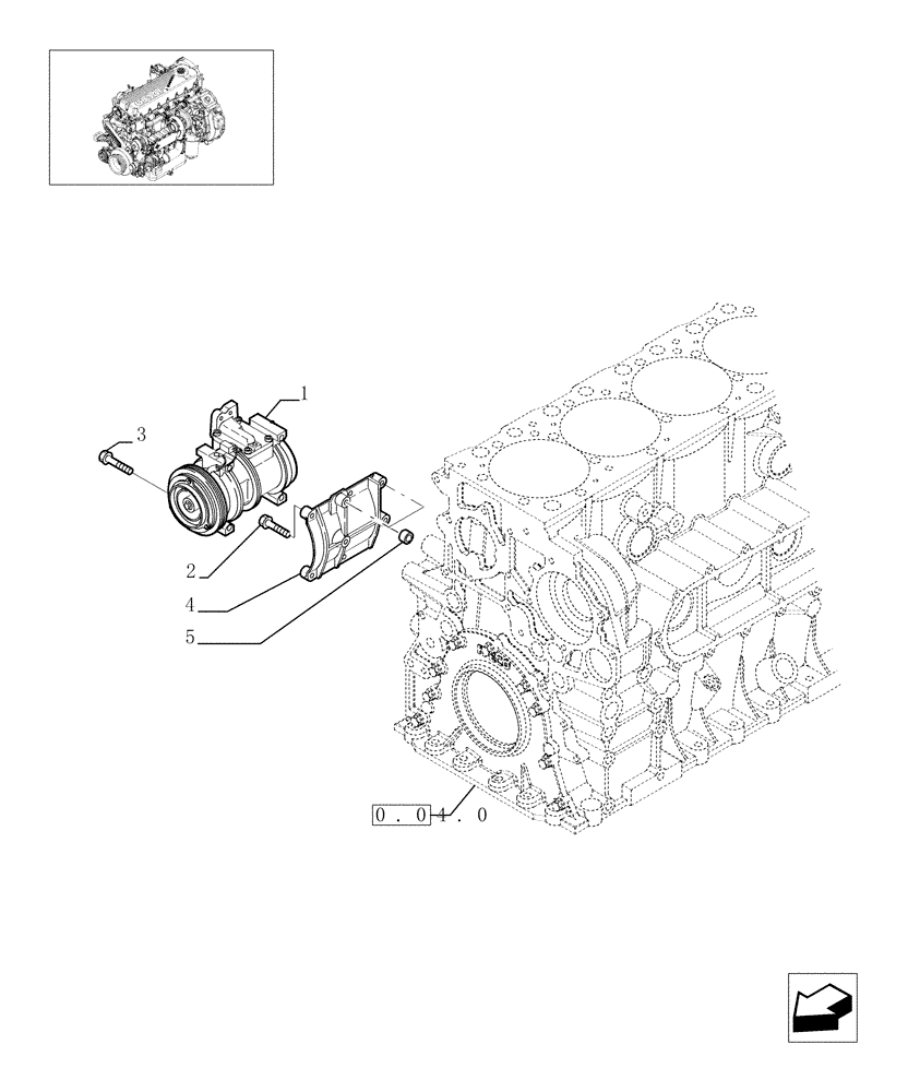 Схема запчастей Case F2CE9684C E001 - (0.39.0[01]) - COMPRESSOR, AIRCOND.(504166236) 