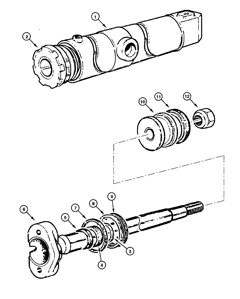 Схема запчастей Case 865 - (08.57[00]) - CYLINDER - TURN-CIRCLE (08) - HYDRAULICS