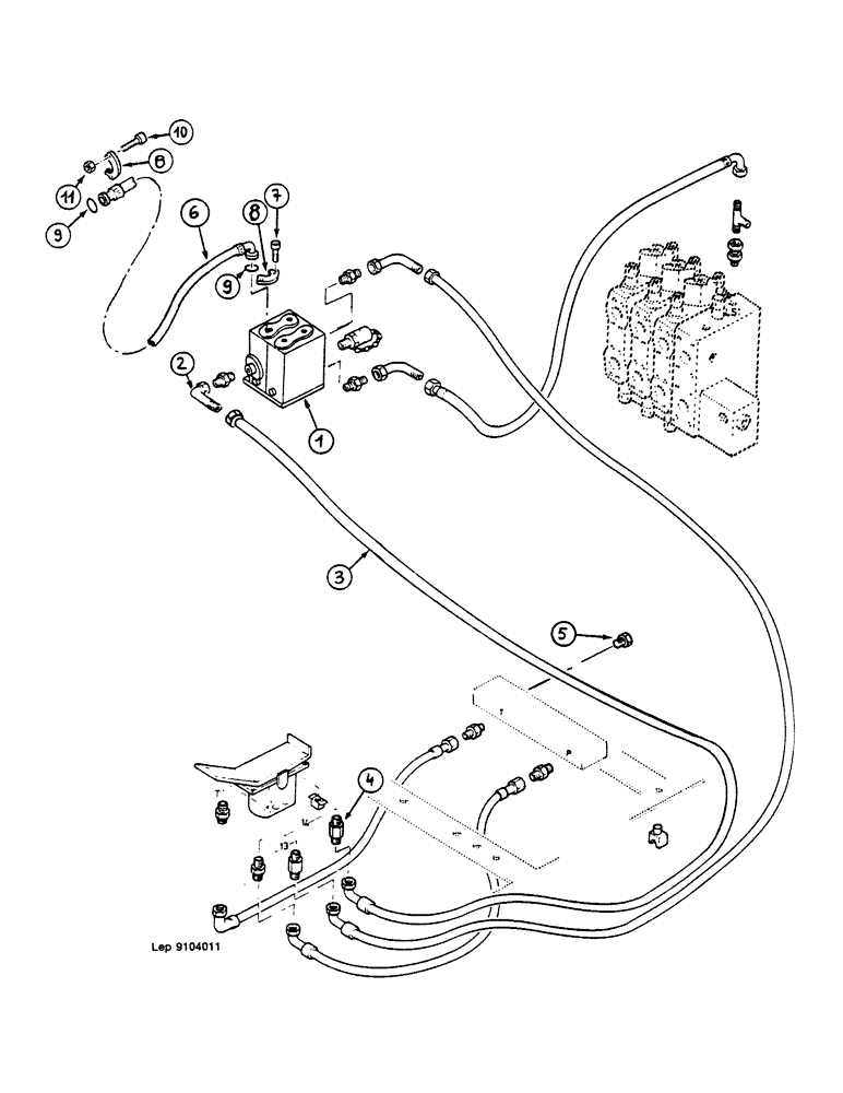 Схема запчастей Case 688 - (16) - SHEARS HYDRAULIC CIRCUIT 