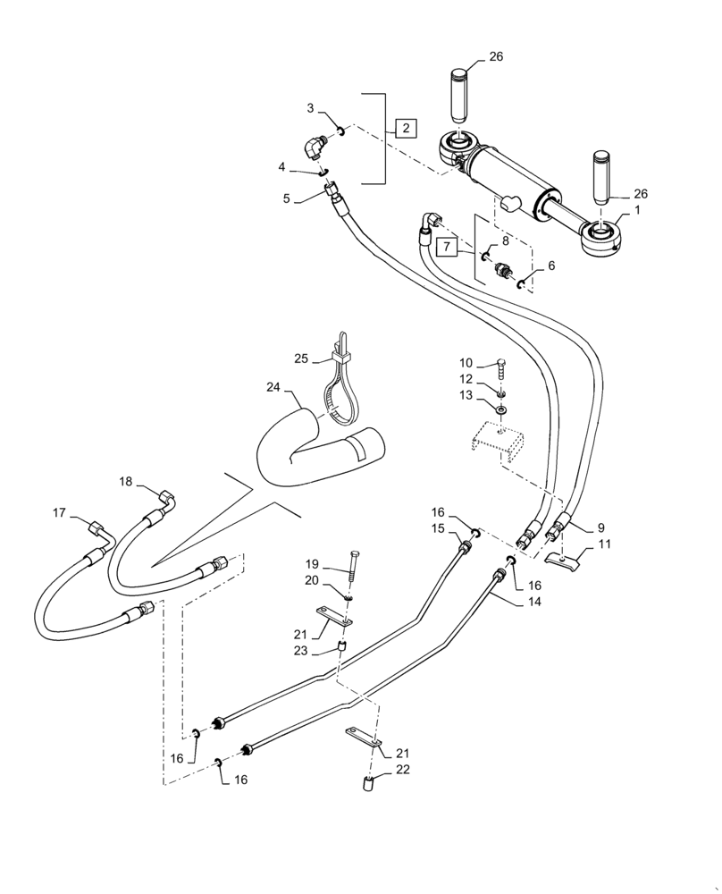 Схема запчастей Case 850K - (08-07) - HYDRAULICS - TILT CIRCUIT (08) - HYDRAULICS