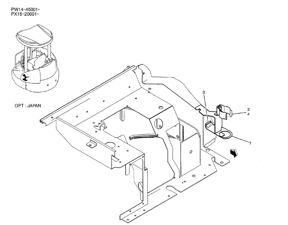 Схема запчастей Case CX36B - (01-056) - HOLDER ASSY (05) - SUPERSTRUCTURE