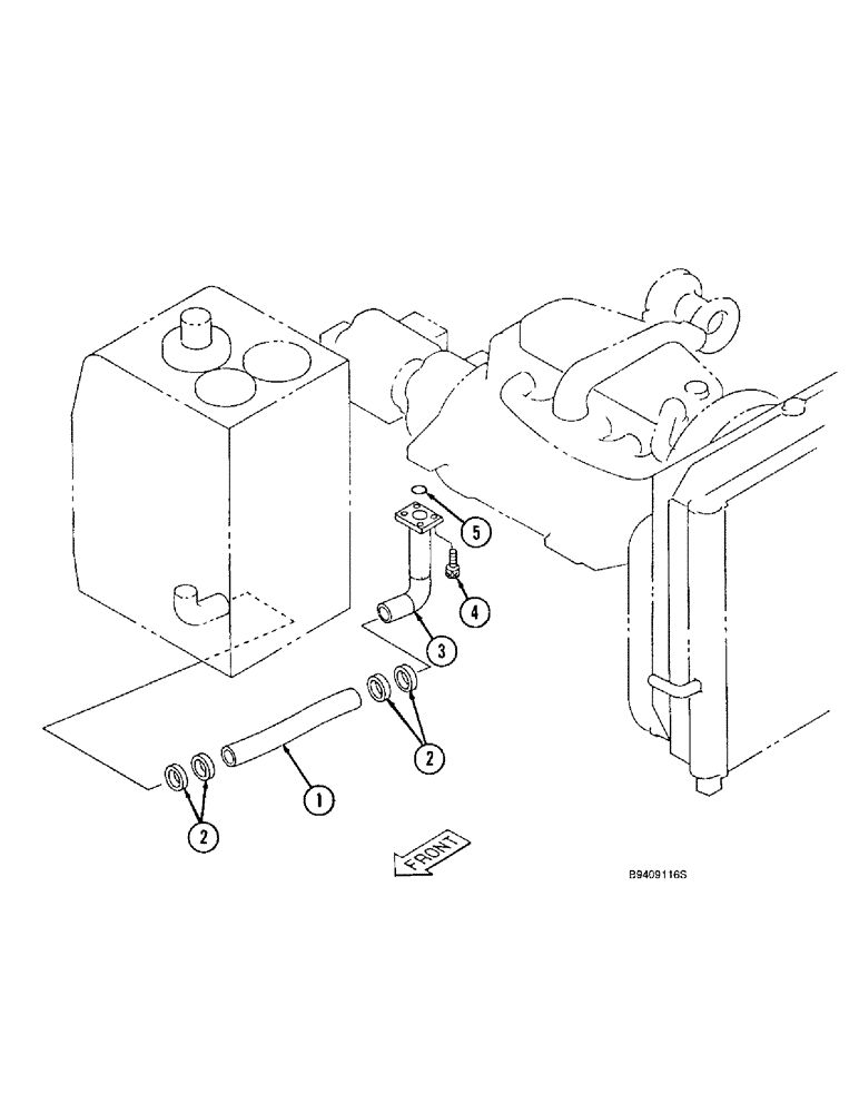 Схема запчастей Case 9045B - (8-006) - RESERVOIR TO PUMP SUCTION LINE (08) - HYDRAULICS