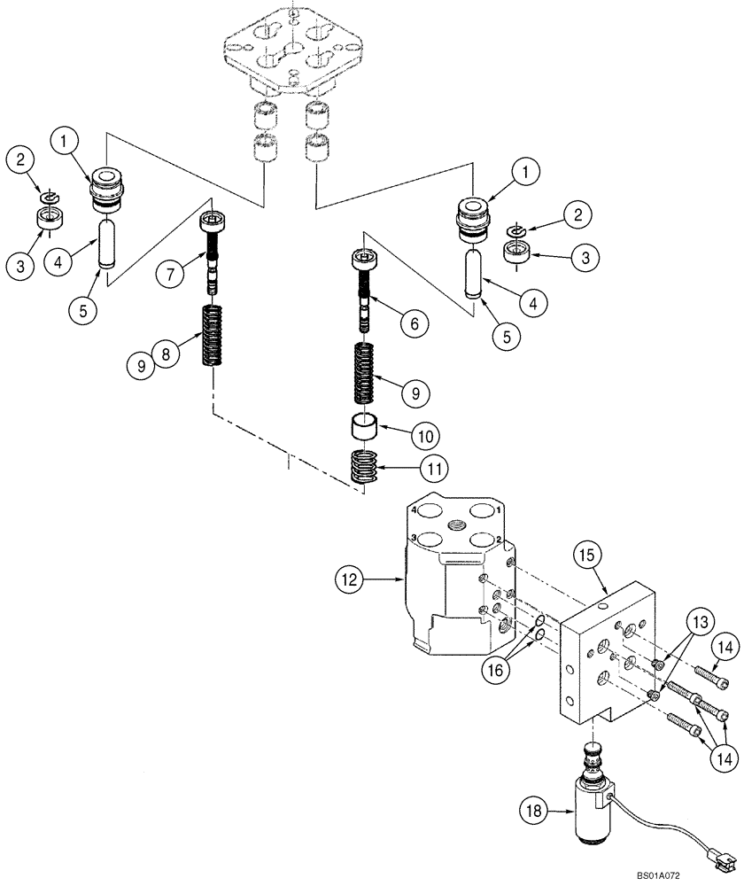 Схема запчастей Case 621E - (08-29B) - VALVE ASSY - JOYSTICK CONTROL (08) - HYDRAULICS