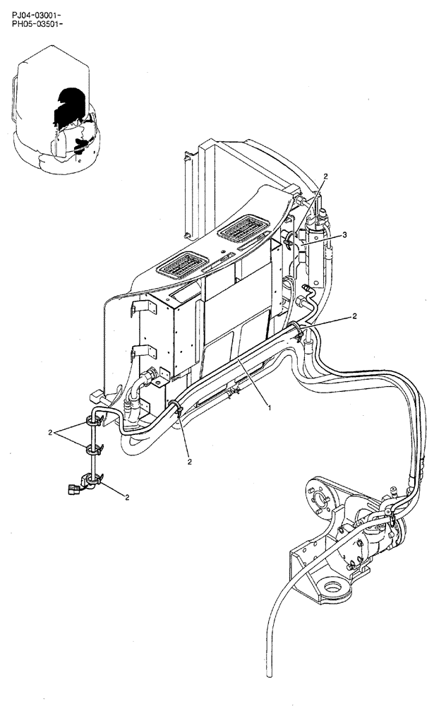 Схема запчастей Case CX50B - (06-026) - HARNESS ASSEMBLY (COOLER) OPTIONAL PARTS