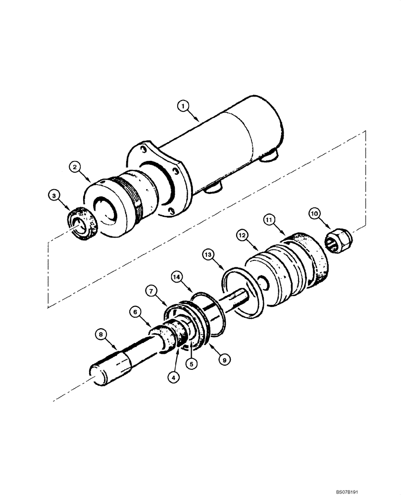 Схема запчастей Case 885 - (08.62[00]) - CYLINDER - SADDLE LOCK LH/RH (08) - HYDRAULICS