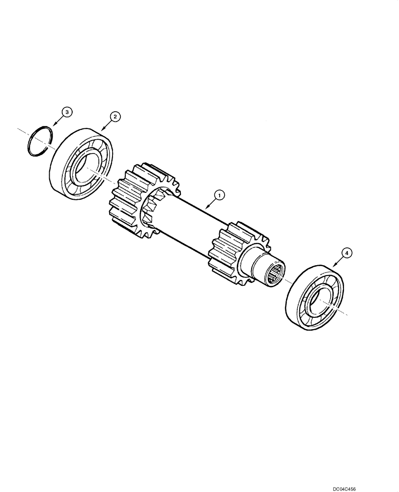 Схема запчастей Case 845 - (06.08[00]) - TRANSMISSION - 1ST SPEED AXLE (06) - POWER TRAIN