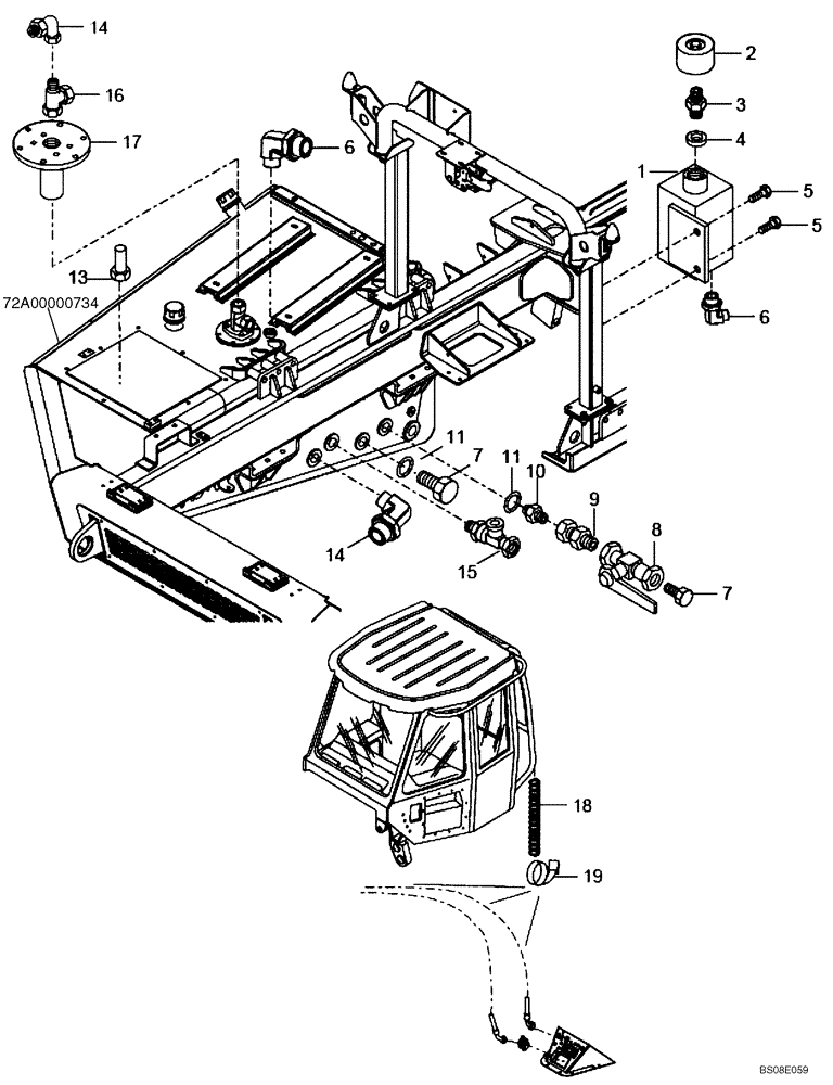 Схема запчастей Case 327B - (43A00030853[001]) - SEPARATOR, STEERING HYDRAULICS (87488044) (09) - Implement / Hydraulics / Frame / Brakes