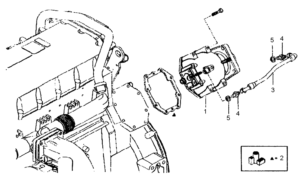 Схема запчастей Case 340B - (01A22000161[001]) - POWER TAKE OFF, ENGINE (87584841) (01) - ENGINE