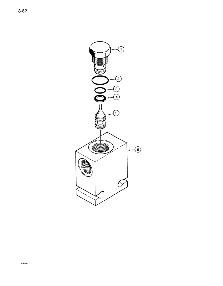 Схема запчастей Case 1086B - (8-082) - OUTRIGGER CHECK VALVE (08) - HYDRAULICS