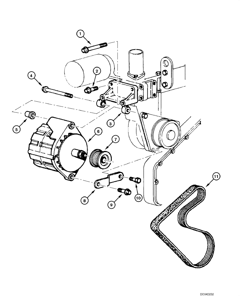 Схема запчастей Case 865 - (04.02[00]) - ALTERNADOR 45A - ASSEMBLY (04) - ELECTRICAL SYSTEMS