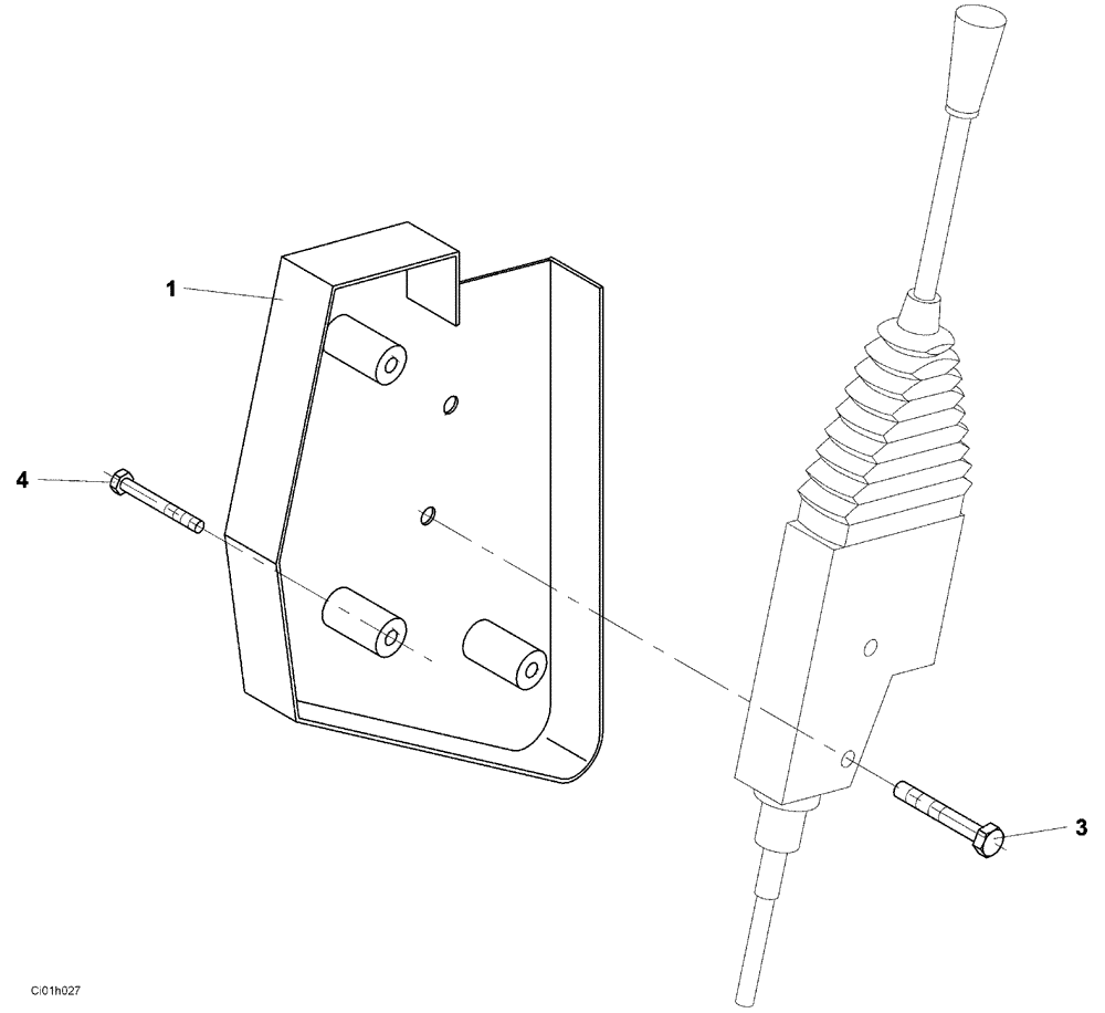 Схема запчастей Case SV223 - (12-030-00[01]) - LEVER, CONTROL (12) - Chassis/Attachments