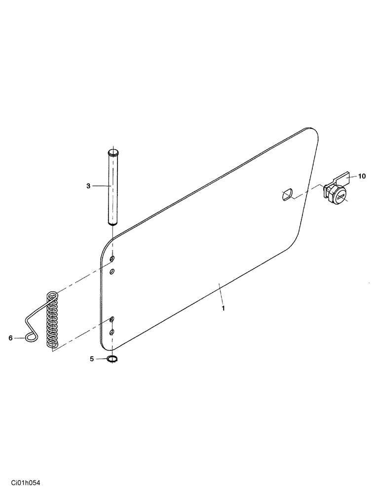 Схема запчастей Case SV228 - (12-001-01[01]) - ACCESS DOOR - LEFT (12) - Chassis/Attachments